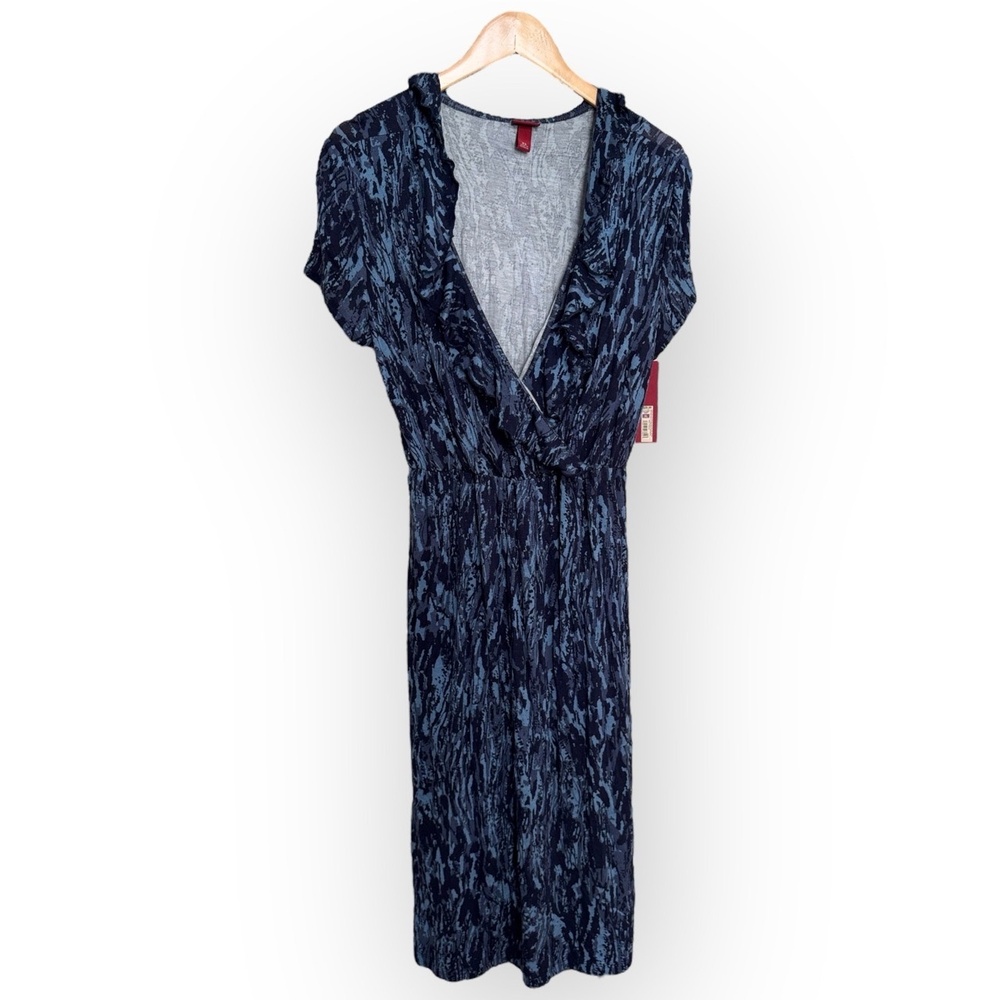 Merona NWT Women’s Summer Ruffle V-Neck Empire Waist Dress, Blue, Size XL P26 - Picture 6 of 10